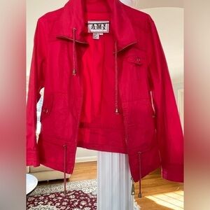 A M X / Ami  Jackets& Coats  light weight 98% cotton hot pink Size L women’s.